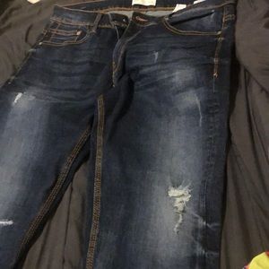 Dark blue jeans